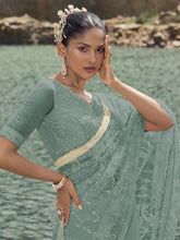 Womens Premium Fashion Ethnic Green Color Saree-MLSHWSA2142GRN0ONE